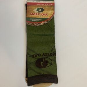 Mossy Oak Sublimated Crew Socks with Arch Support